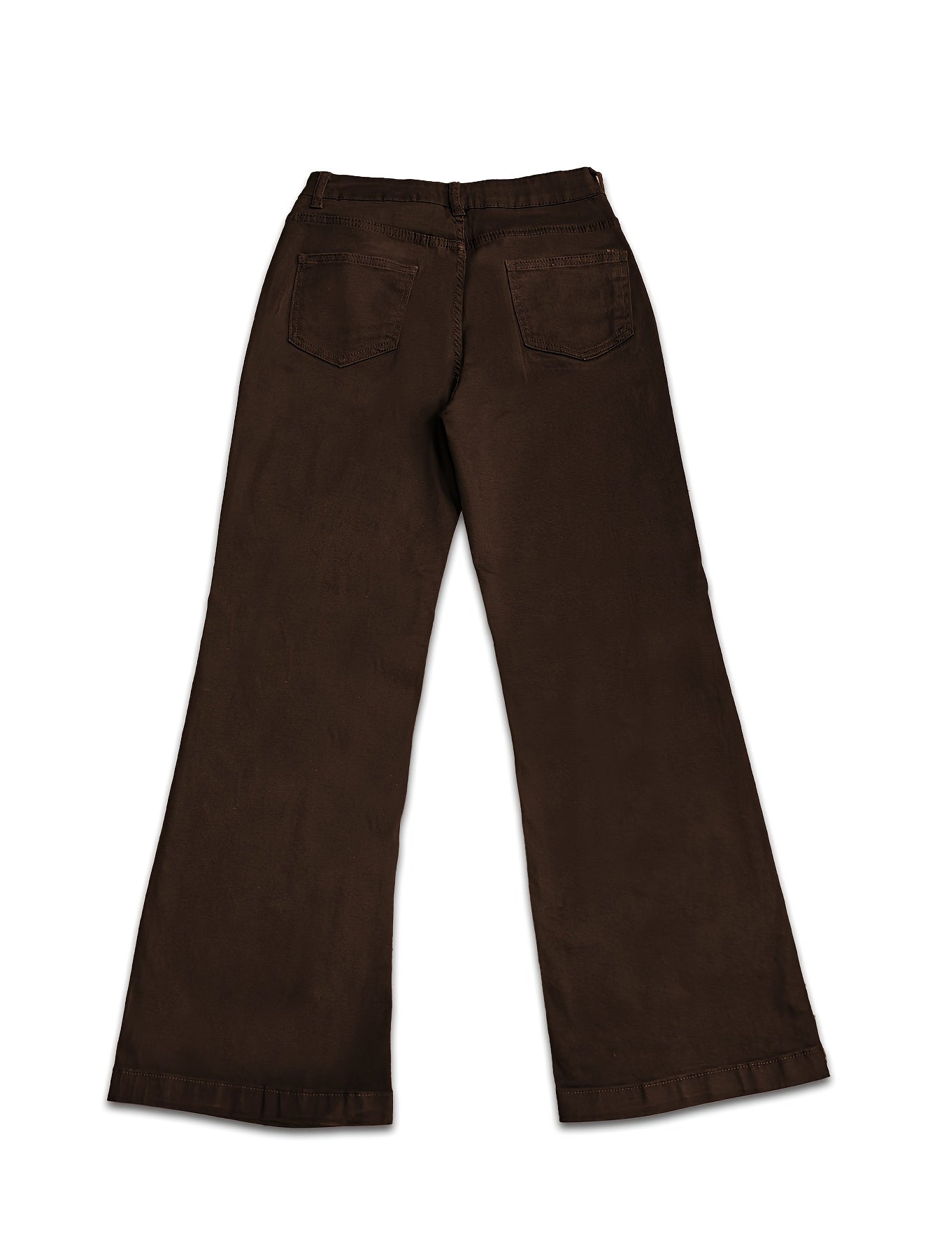 Y2K Retro Mid-Rise Dark Brown Wide-Leg Jeans