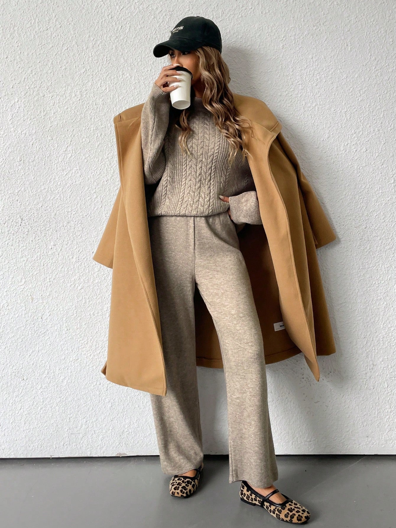 Essnce Loose Crew Neck Sweater & Pants Set