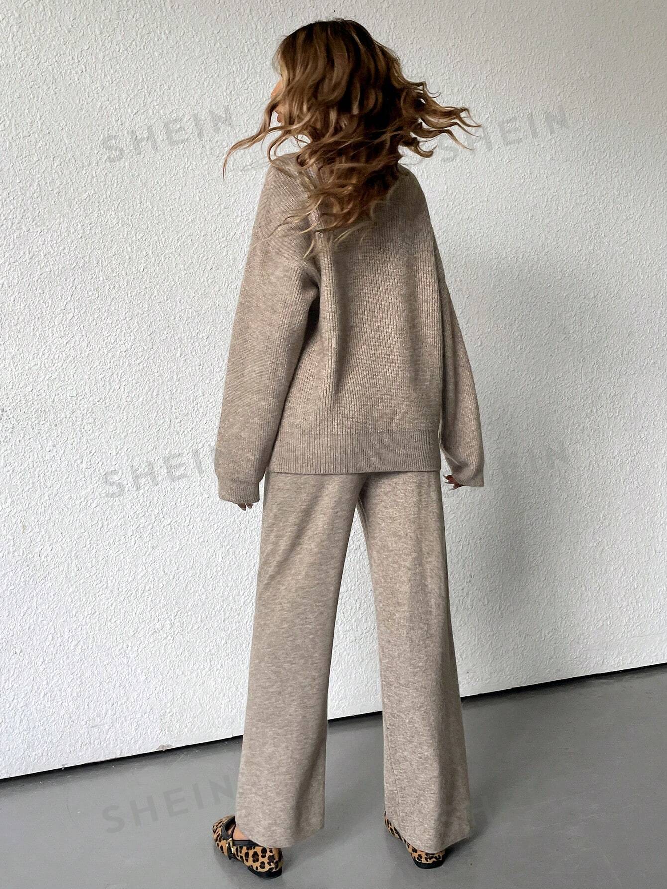 Essnce Loose Crew Neck Sweater & Pants Set