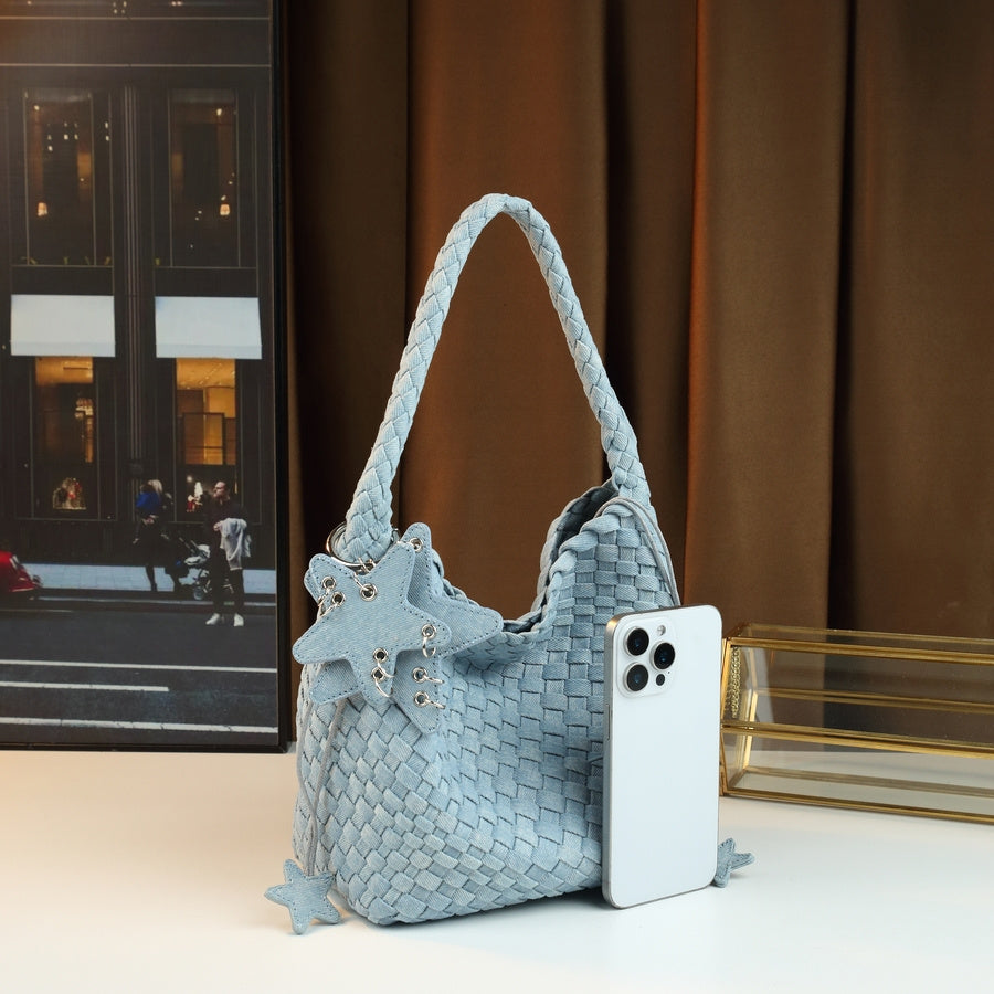 Bucket Bag Set | Handwoven Burgundy Large