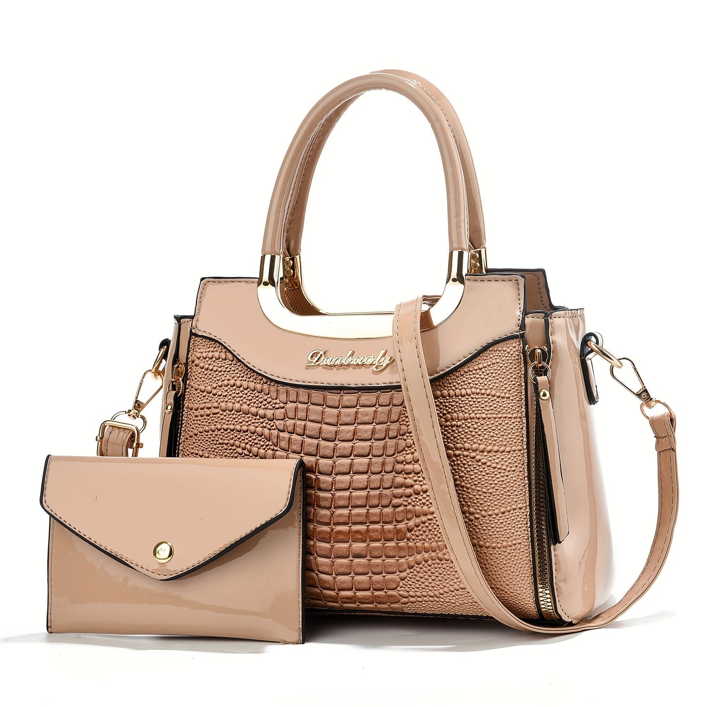 Small Alligator-Print Crossbody Bag