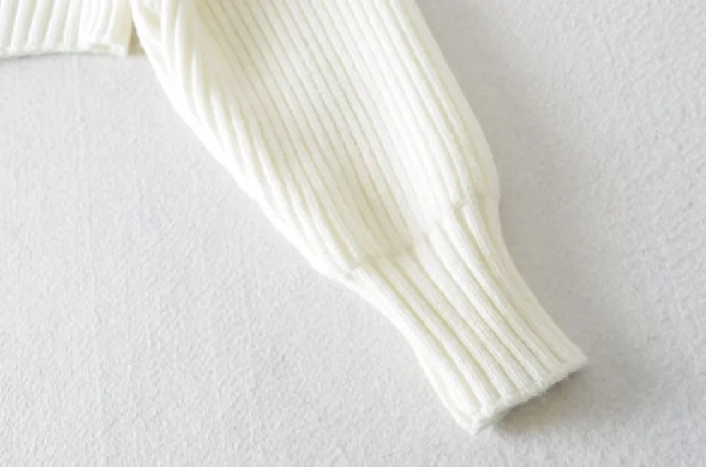 Four-Color Lapel Knit Pullover