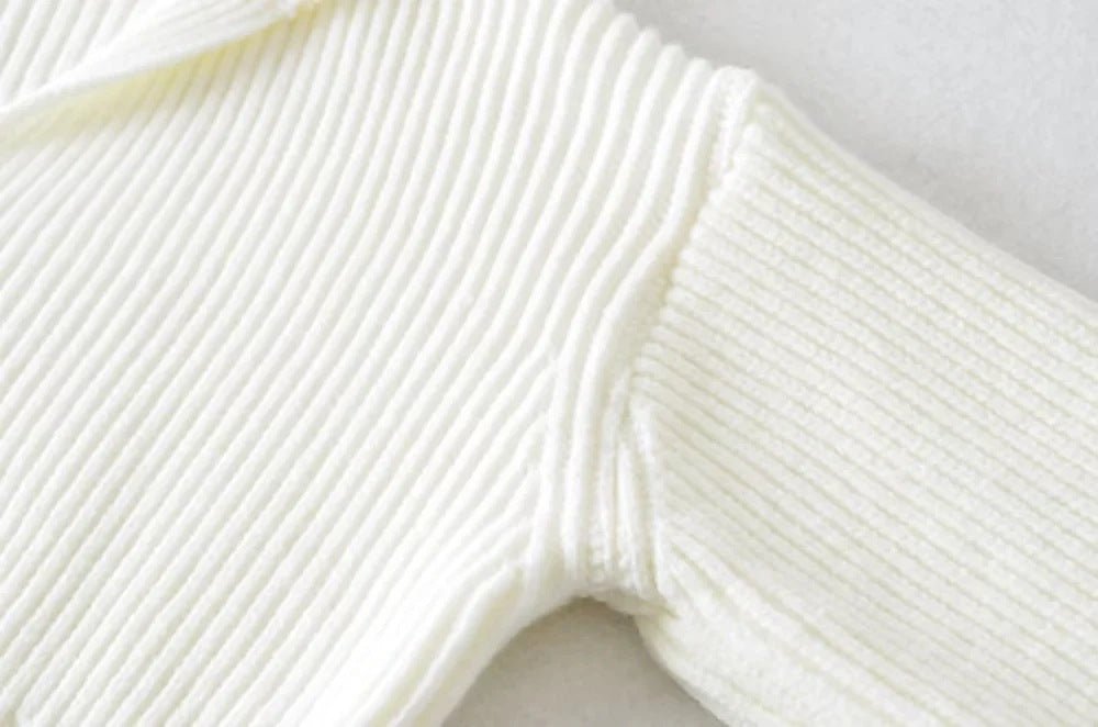 Four-Color Lapel Knit Pullover