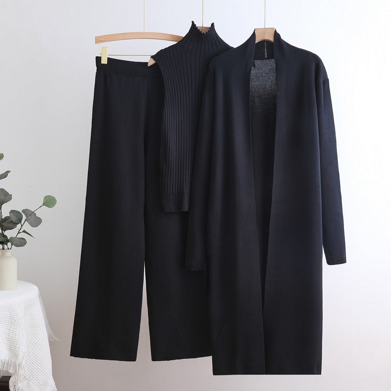 Windbreaker, Vest & Ribbed Wide Pants Set