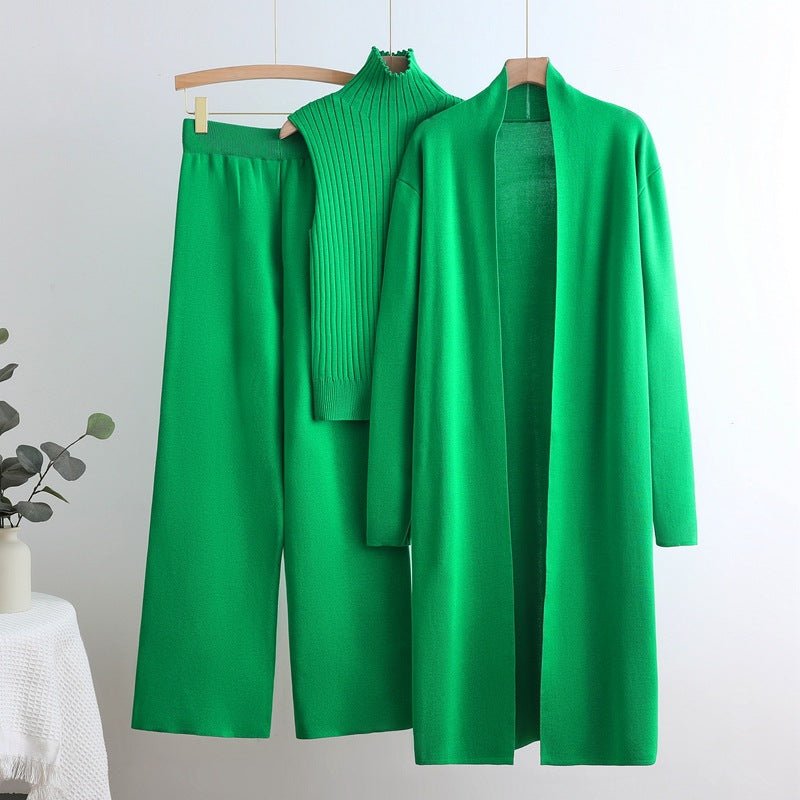 Windbreaker, Vest & Ribbed Wide Pants Set