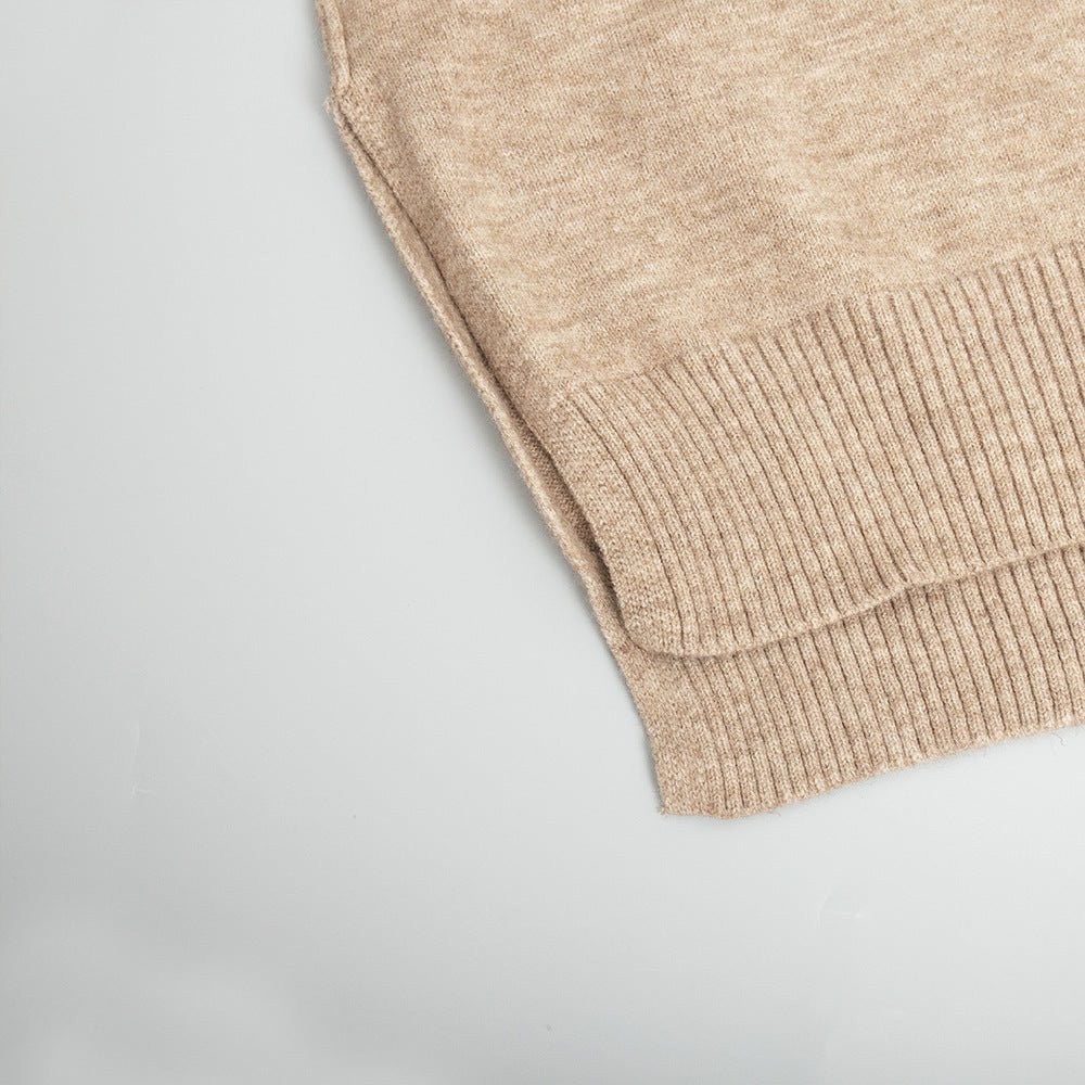 Thick High-Neck Lazy Wide Trousers Set