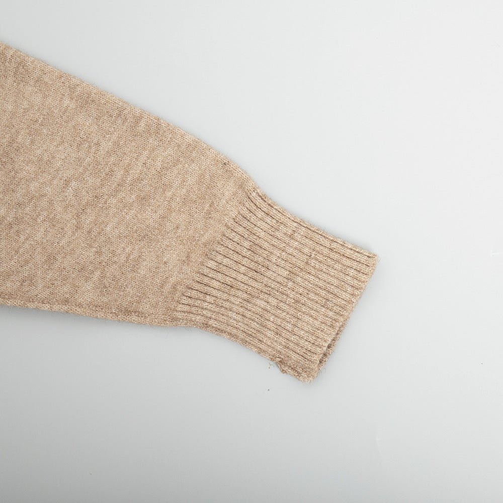 Thick High-Neck Lazy Wide Trousers Set