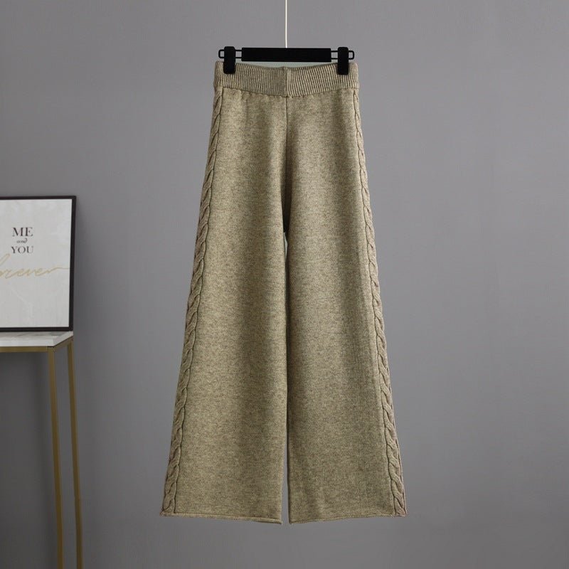 Knit Sweater & Wide-Leg Pants Set