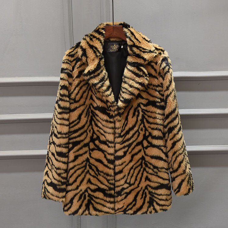 Tiger Pattern Fur Suit