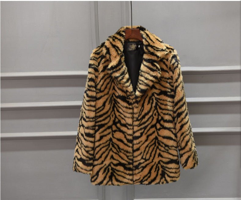 Tiger Pattern Fur Suit