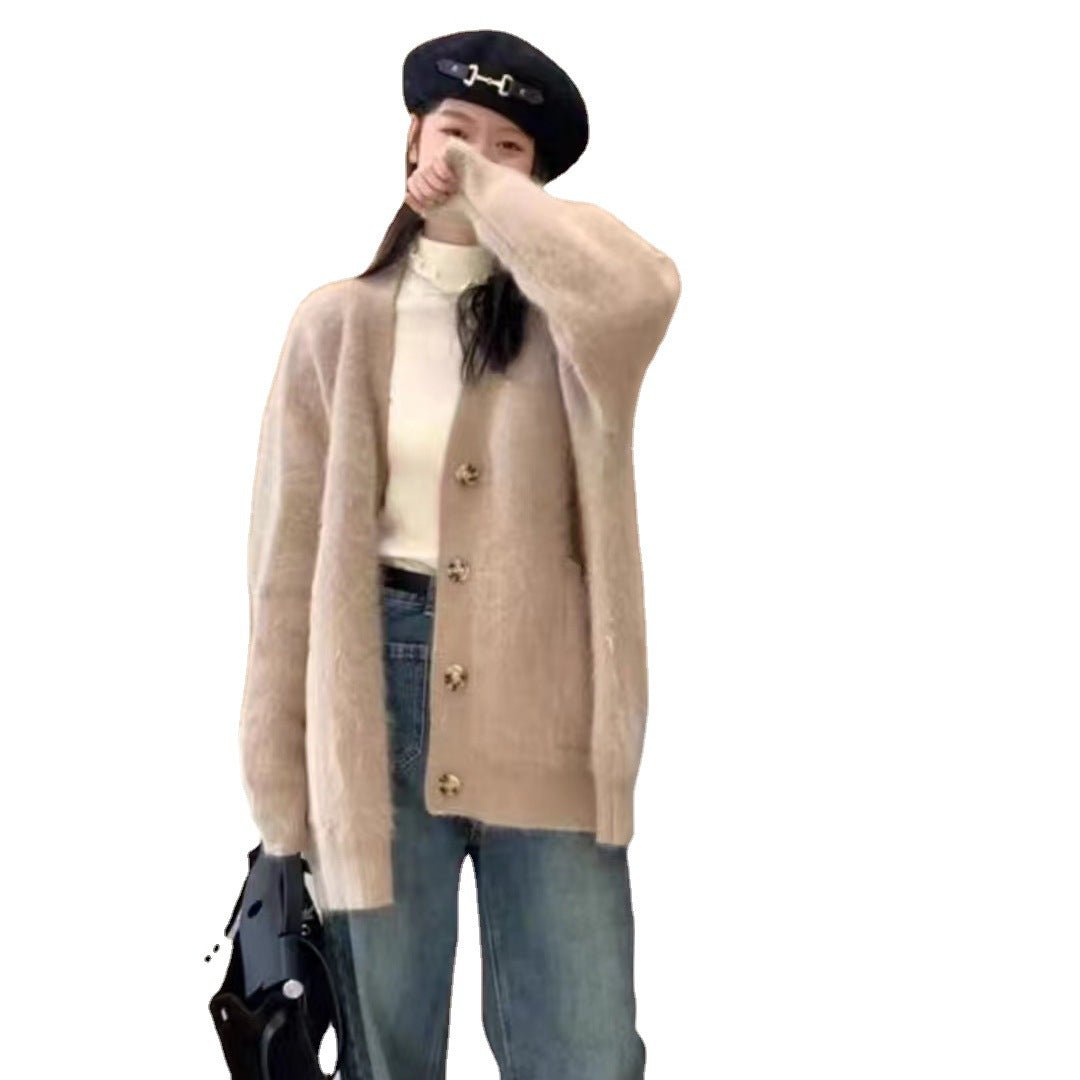 Korean Soft Waxy Knit Cardigan