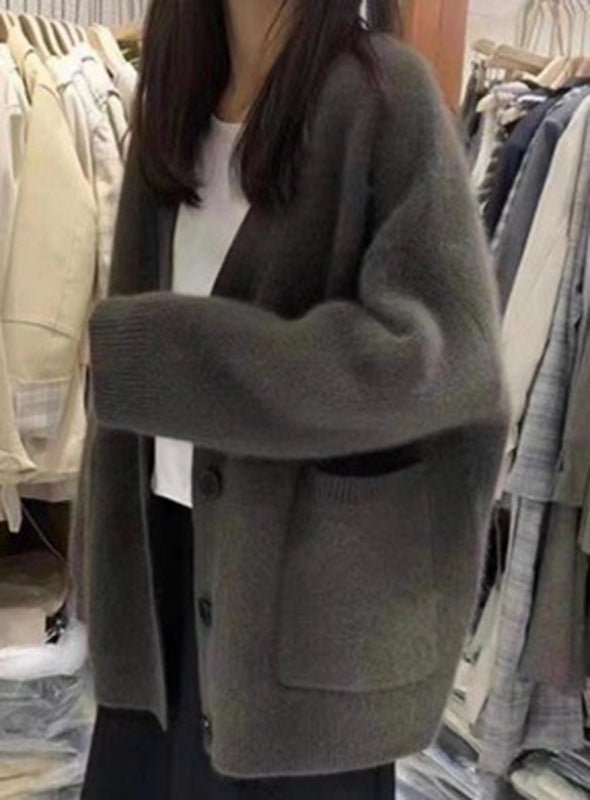 Korean Soft Waxy Knit Cardigan