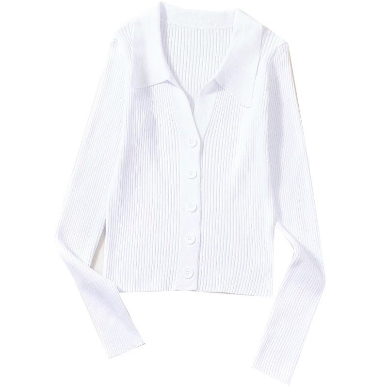 Slim Polo Collar Commuter Cardigan