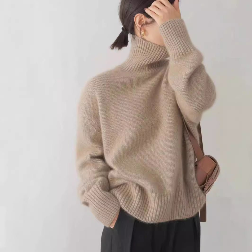 Korean Lazy High Collar Pullover