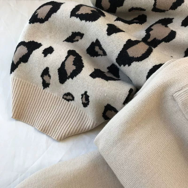 Leopard Pullover & Skinny Pants Set