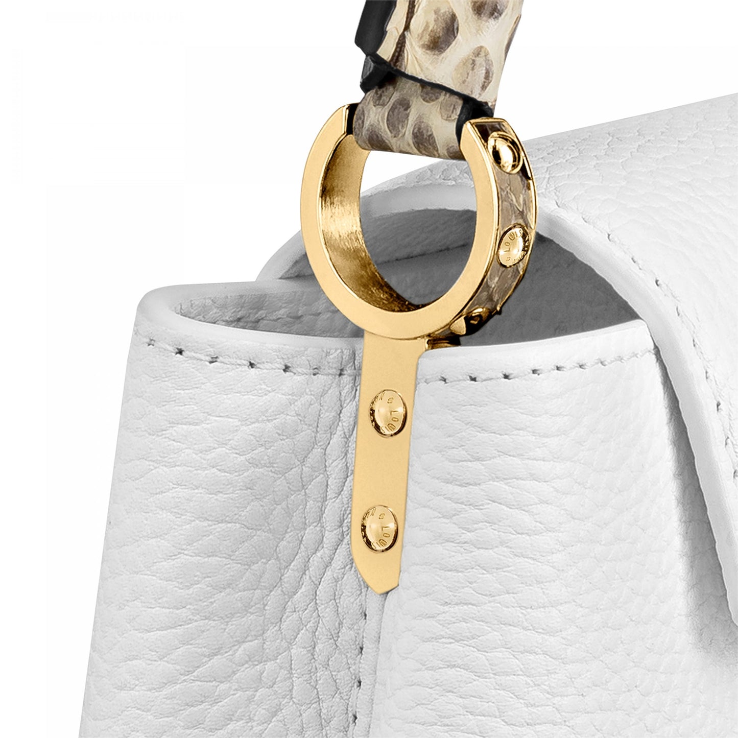 N98477 Capucines Mini Python Snow White