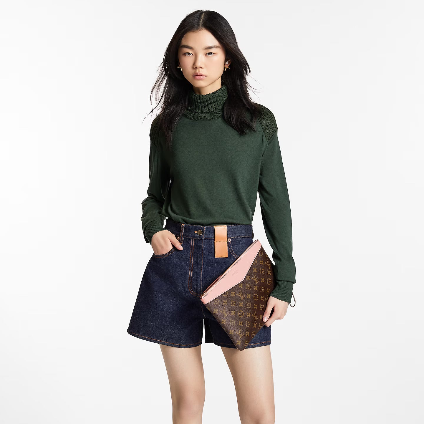 Monogram Rose Poudre M62942 Daily Pouch