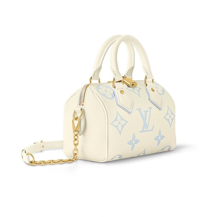 M46883 Speedy Bandoulière 20 Bicolor Monogram Empreinte Leather Blue