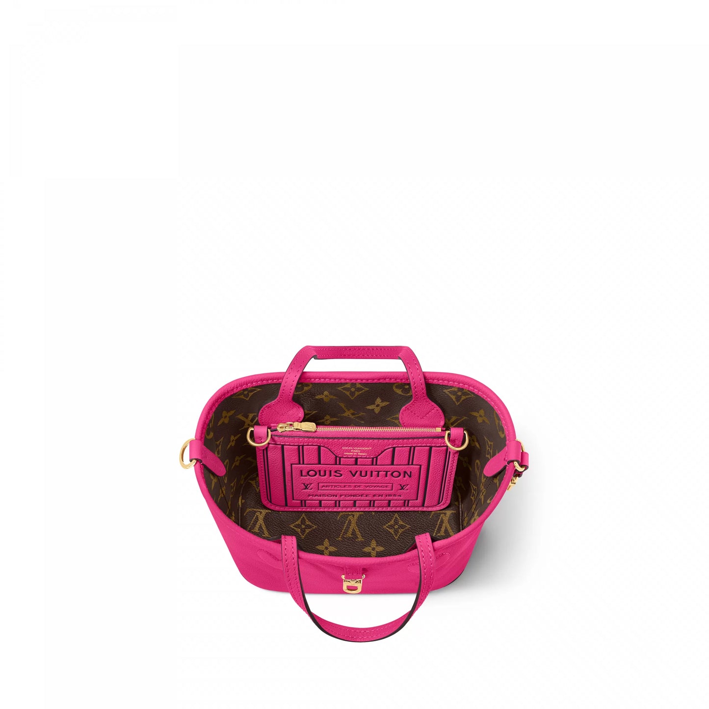 M12106 Neverfull Bandoulière Inside Out BB Rose