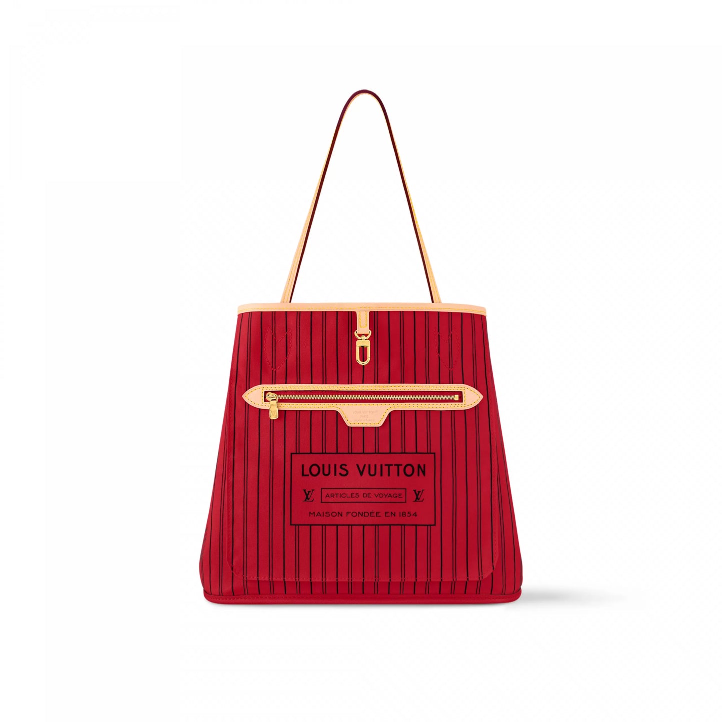 M12096 Neverfull Bandoulière Inside Out MM Monogram/Rouge Sari