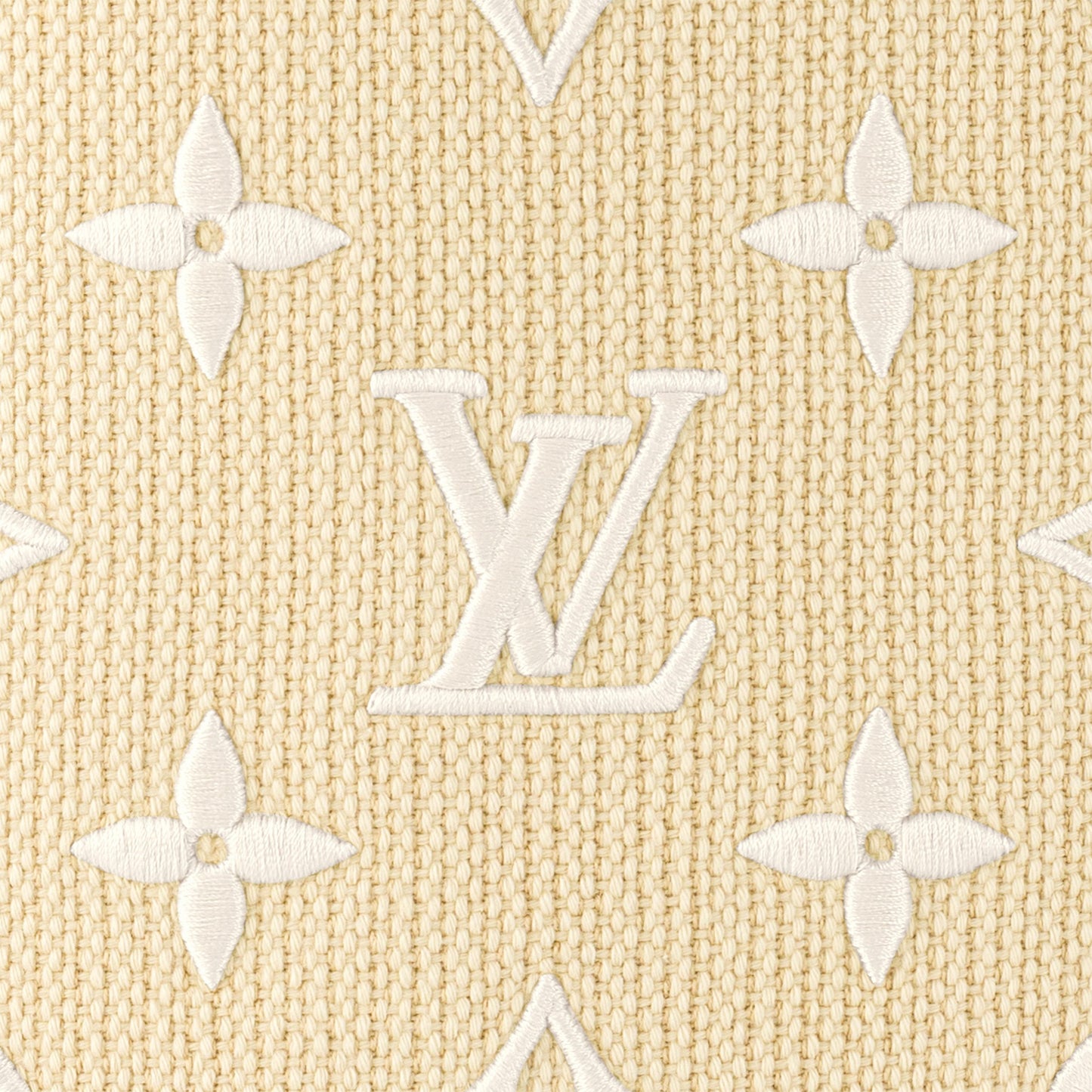 M22839 Neverfull MM Lotus Cotton White Beige