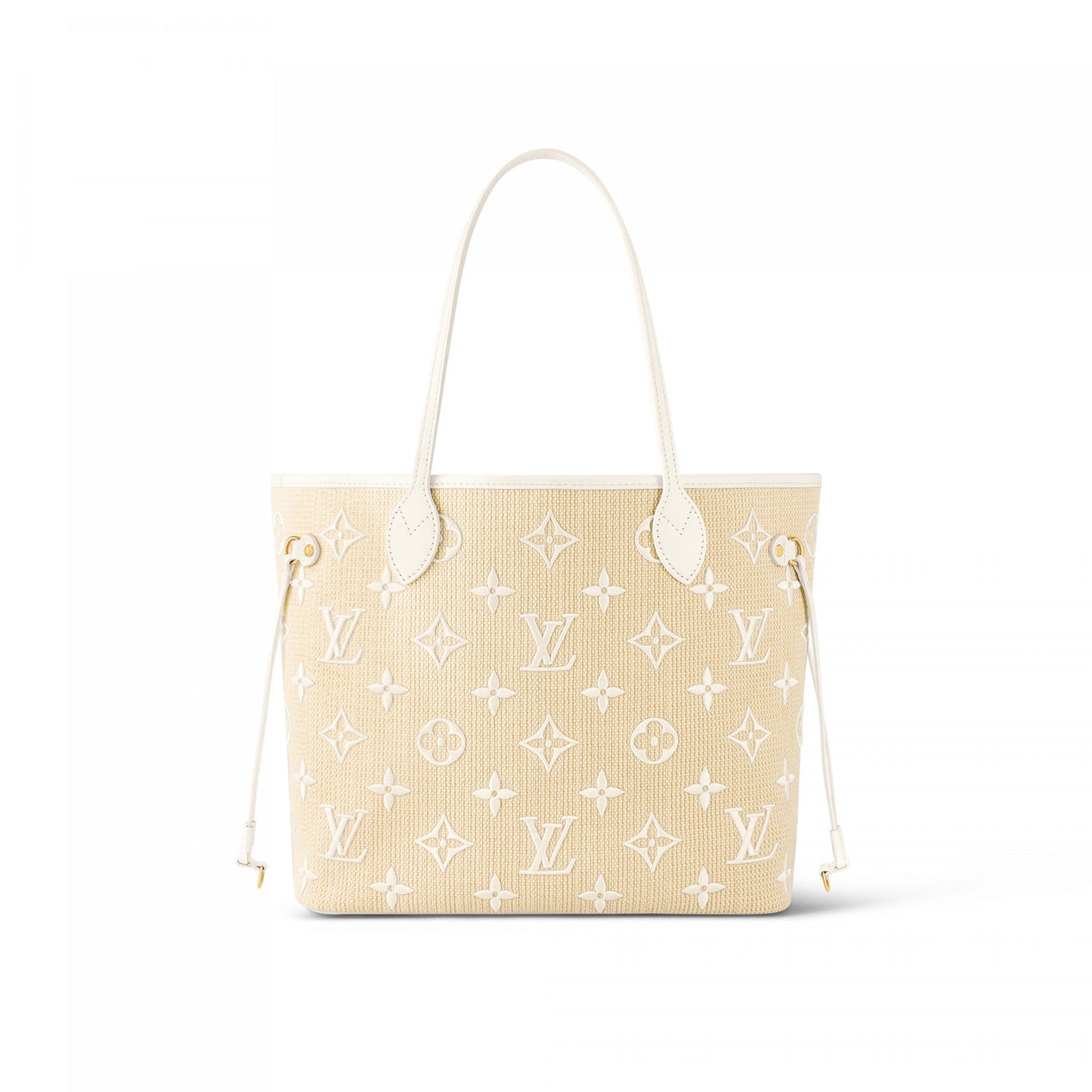 M22839 Neverfull MM Lotus Cotton White Beige