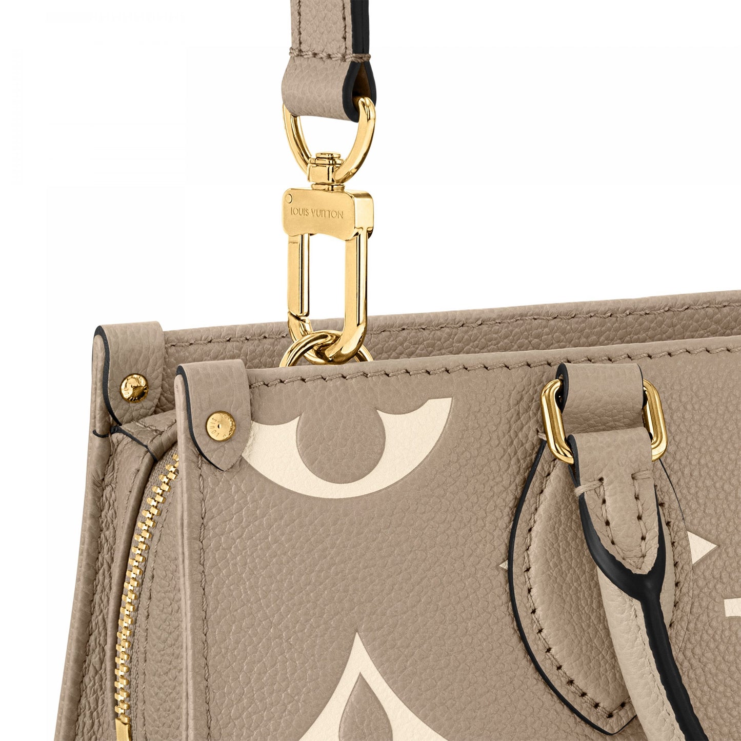 M23641 OnTheGo East West Dove/Cream Bicolor Monogram Empreinte Leather