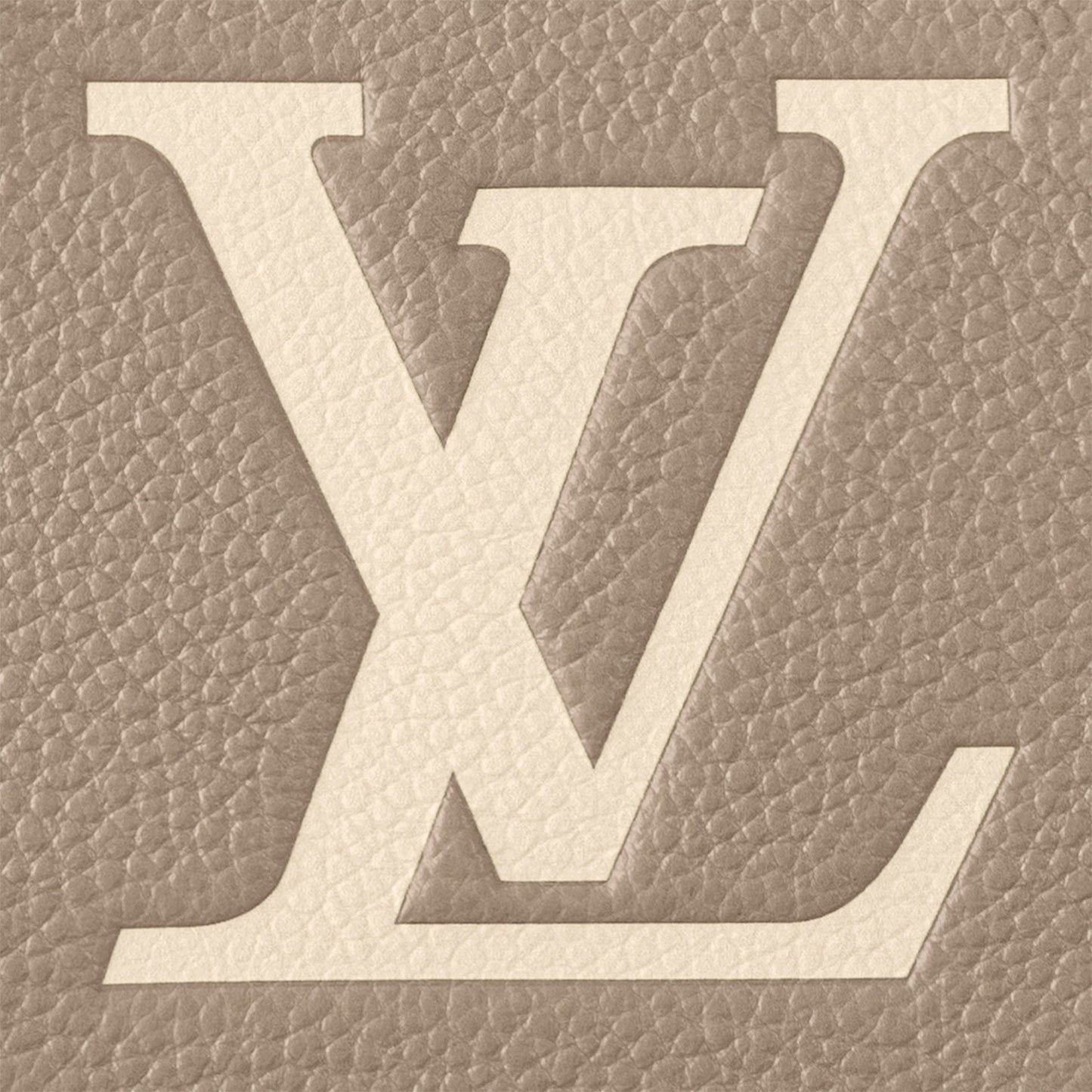 M23641 OnTheGo East West Dove/Cream Bicolor Monogram Empreinte Leather
