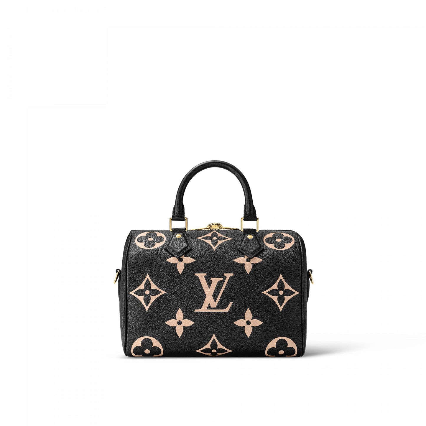 M58947 Speedy Bandoulière 25 Bicolor Monogram Empreinte Leather Black Beige