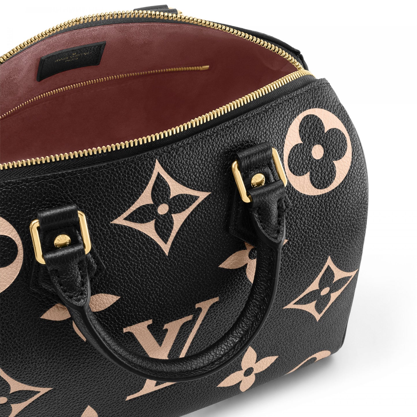 M58947 Speedy Bandoulière 25 Bicolor Monogram Empreinte Leather Black Beige