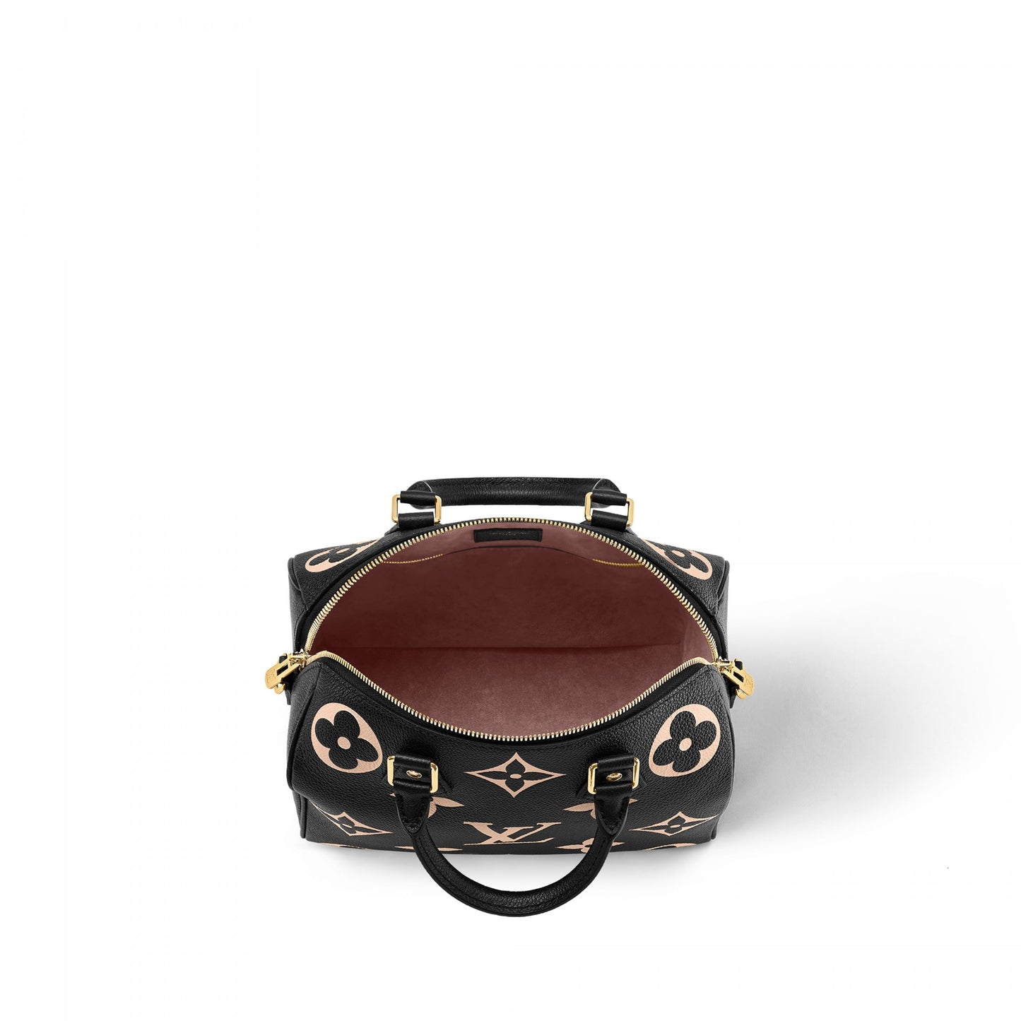 M58947 Speedy Bandoulière 25 Bicolor Monogram Empreinte Leather Black Beige