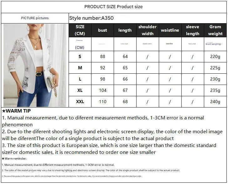 Lace Splicing Small Blazer