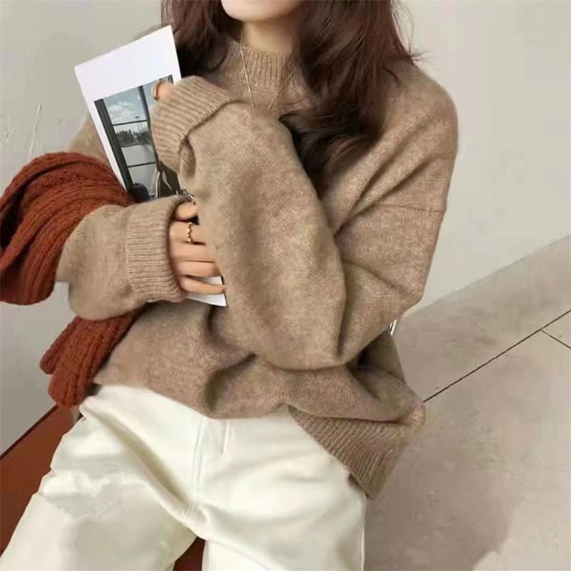 Loose Soft Solid Knit Pullover