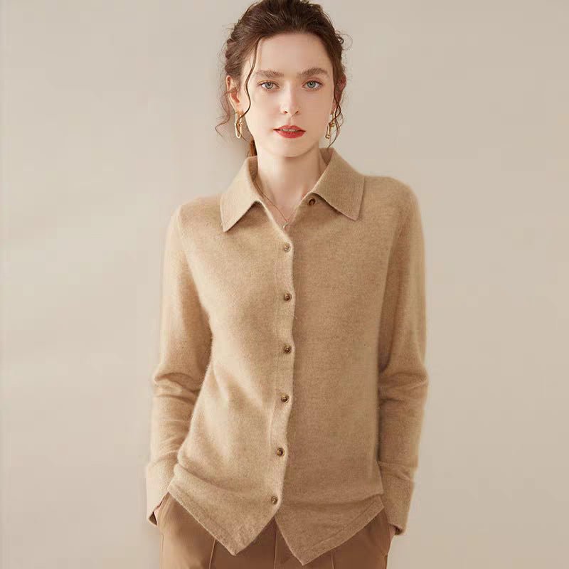 Thick V-Neck Cardigan (Gentle Wind)