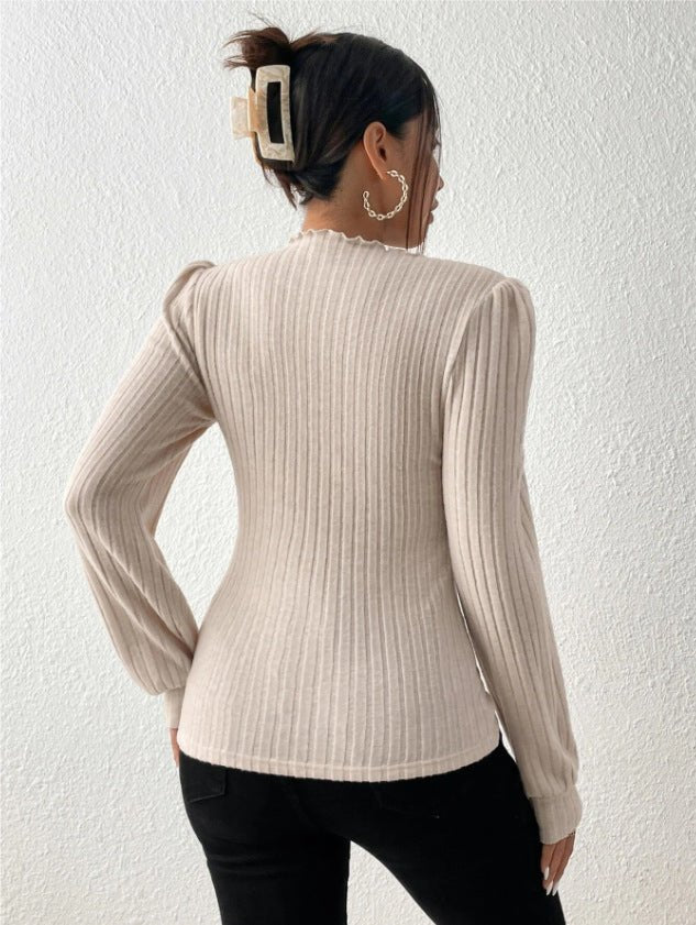 Slim Trim High Collar Winter Top
