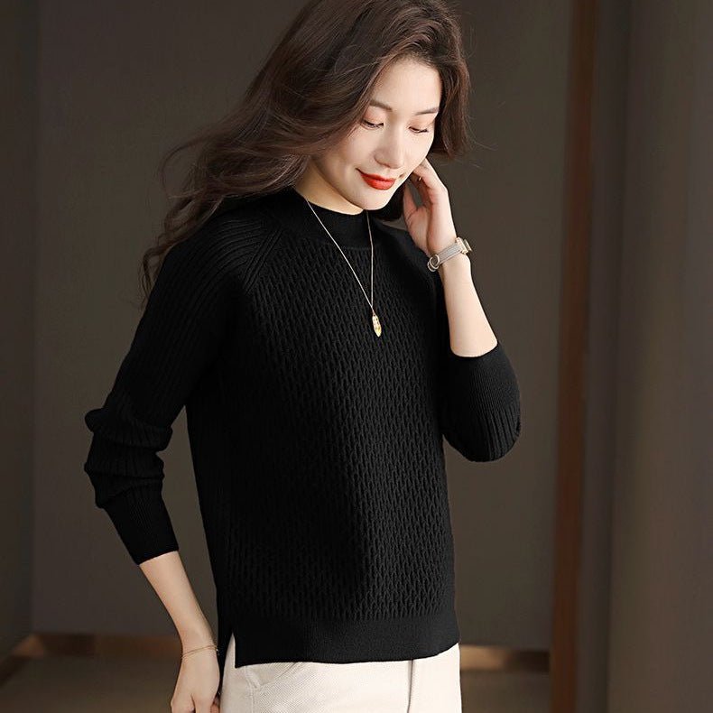 Loose Semi-Turtleneck Commuter Pullover