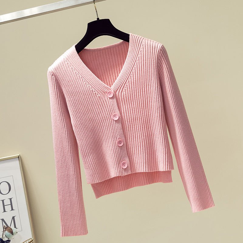 Elegant Slim Fit V-Neck Cardigan