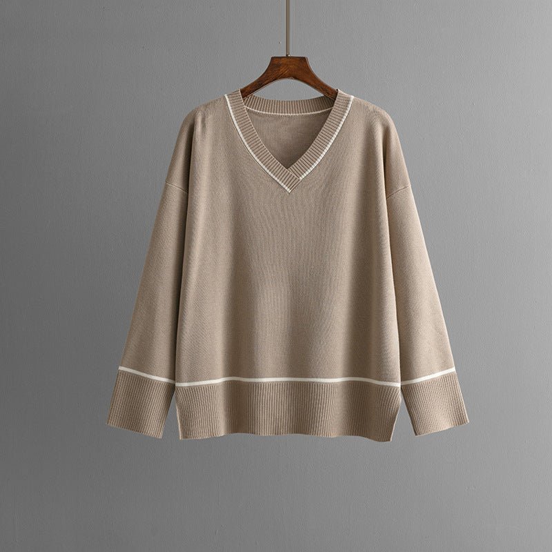 Loose Casual Knit Pullover Two-Piece Set