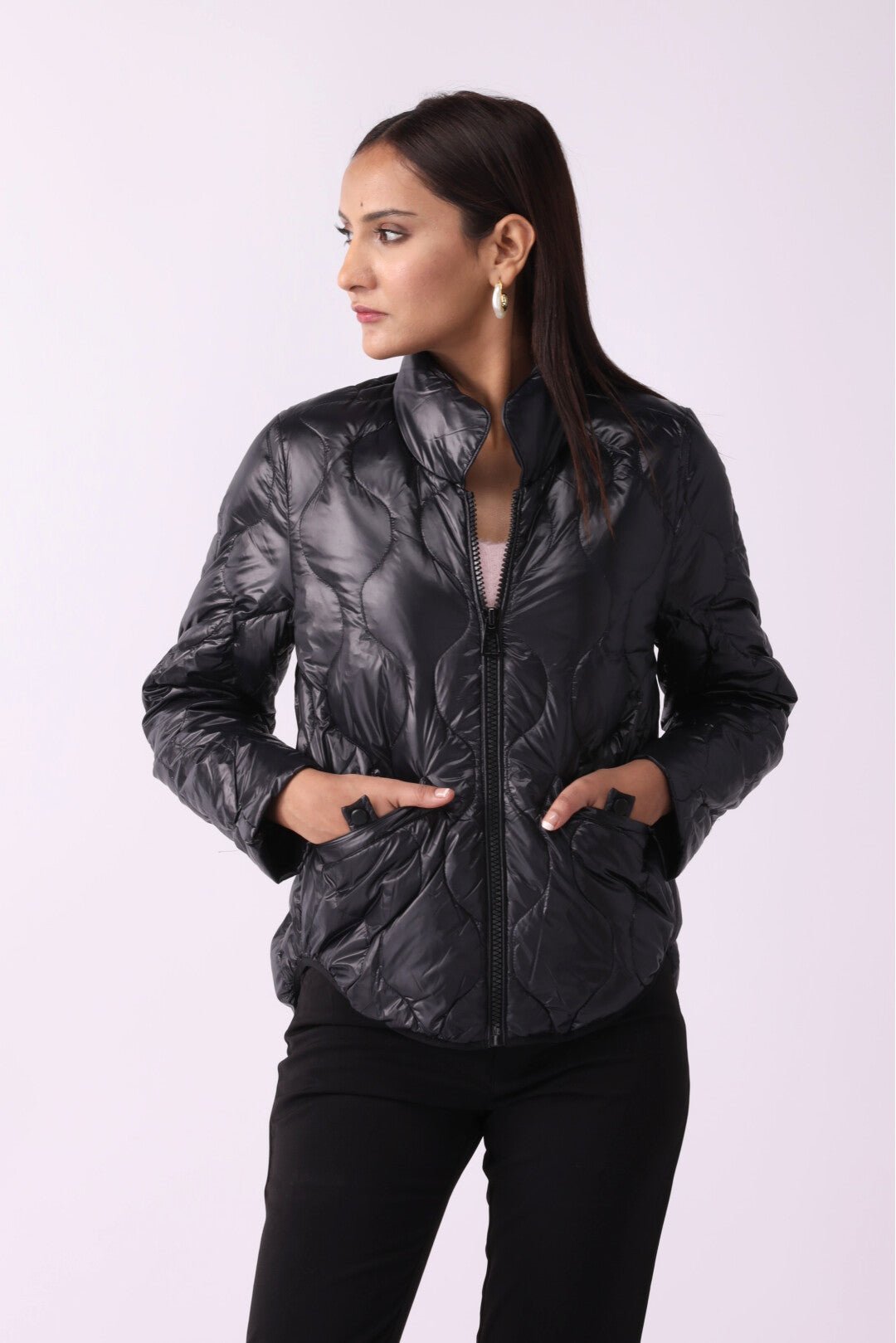 Black Padded Puffer Jacket