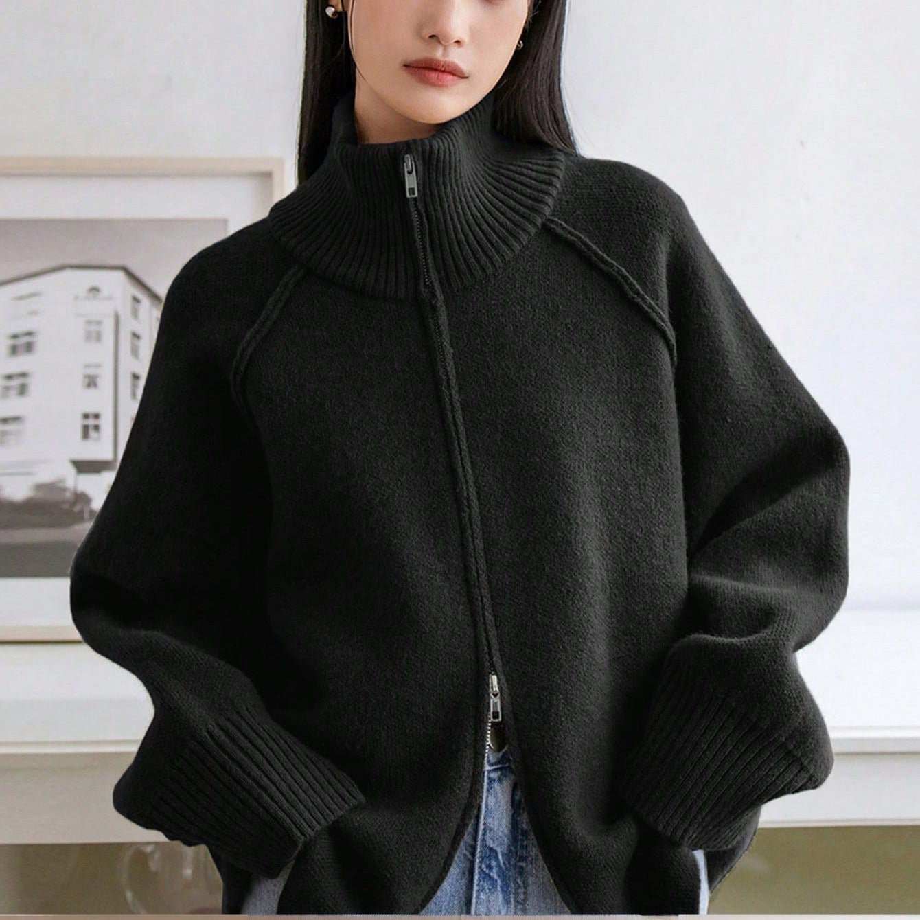 3D Wool Blend Cardigan