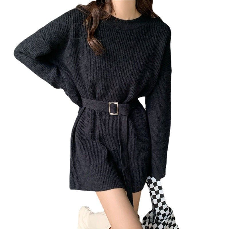 Color Block Wool Blend Crew Neck Pullover