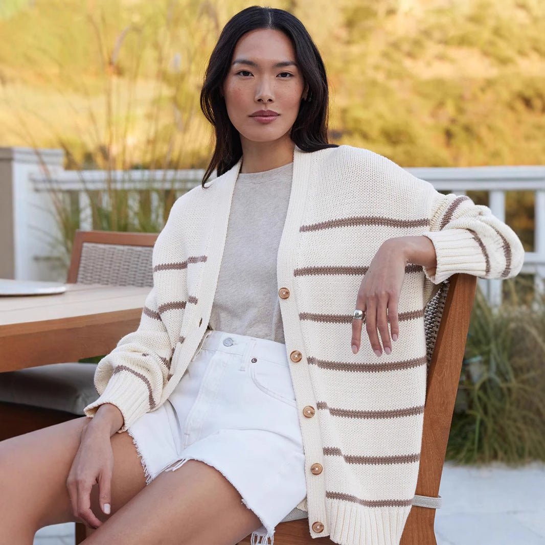 Loose V-Neck Knit Sweater