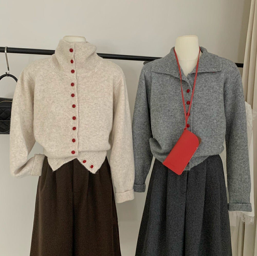 Loose Korean Style Color-Contrast Sweater