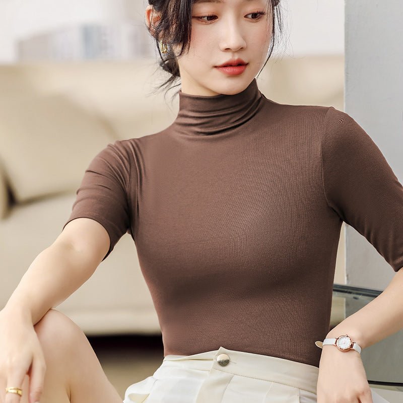 Japanese Korean Style Soft Stretch Tee for Spring 2025
