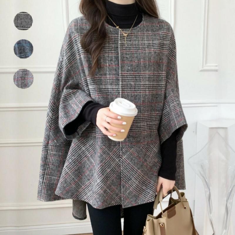 Long Plaid Commuter Coat