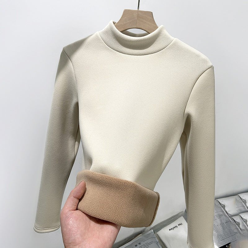 Slim Thermal Fleece Semi-Turtleneck