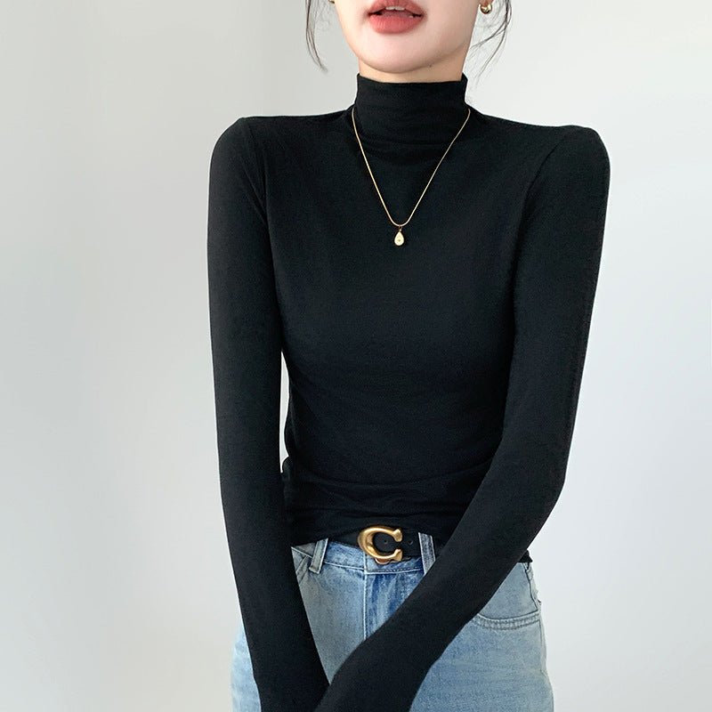 Slim Semi-Turtleneck Mask Pullover
