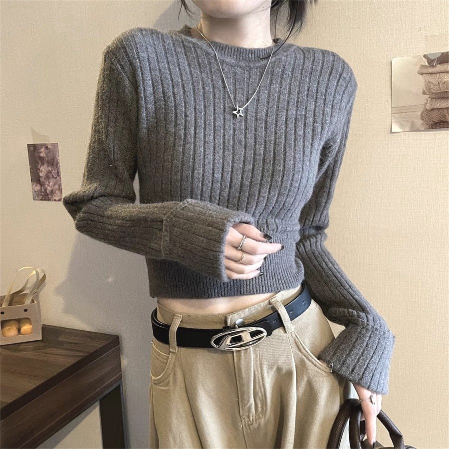 Women’s Slim Fit Solid Color Viscose Knit Sweater