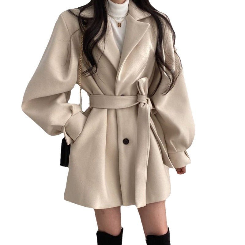 Slim Wool Bow Blazer