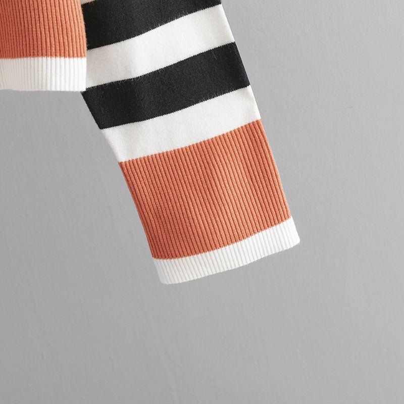 Striped Crew Neck Knit Pullover